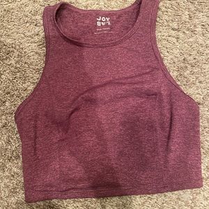 Joylab cropped workout tank; cutout back